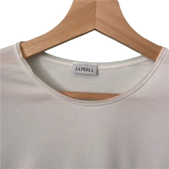 La Perla White Round neck Long Sleeve Top in Size Small - Picture 2 of 8